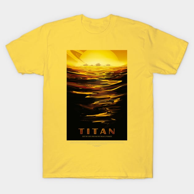 Titan NASA Artwork T-Shirt by GEEKNESS